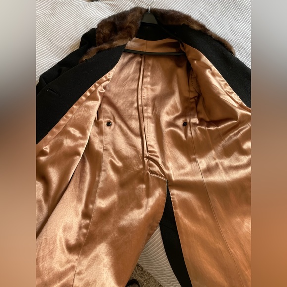 Couture wool/mink peacoat - Picture 5 of 7